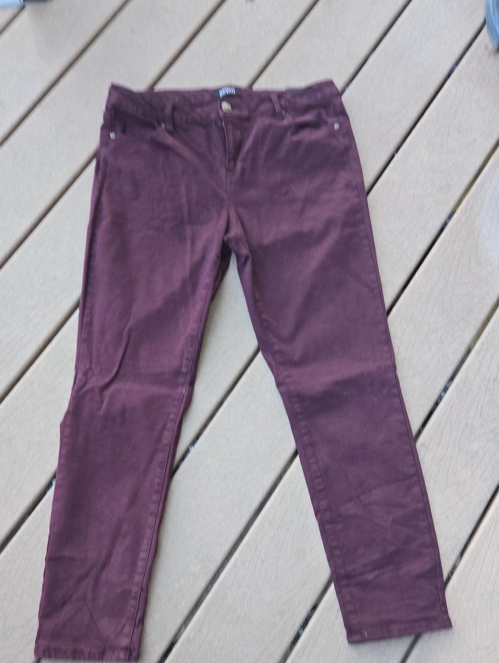 Women’s High-Rise Slim Jeans in Deep Plum